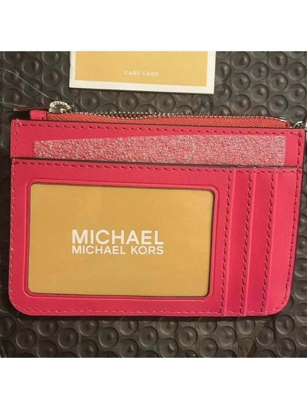Michael Kors Pink Card Holder with Keychain